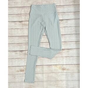 NWT Honeycomb Textured Leggings Women Size LG Gray Ruched Scrunch Butt High Rise